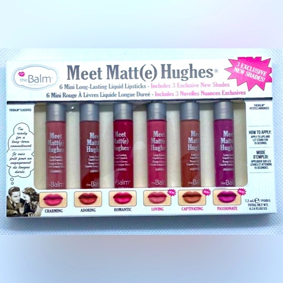 TheBalm Meet Matt(e) Hughes Exclusive 6 Mini Liquid Lipsticks- Volume 3 NEW! - Picture 1 of 5